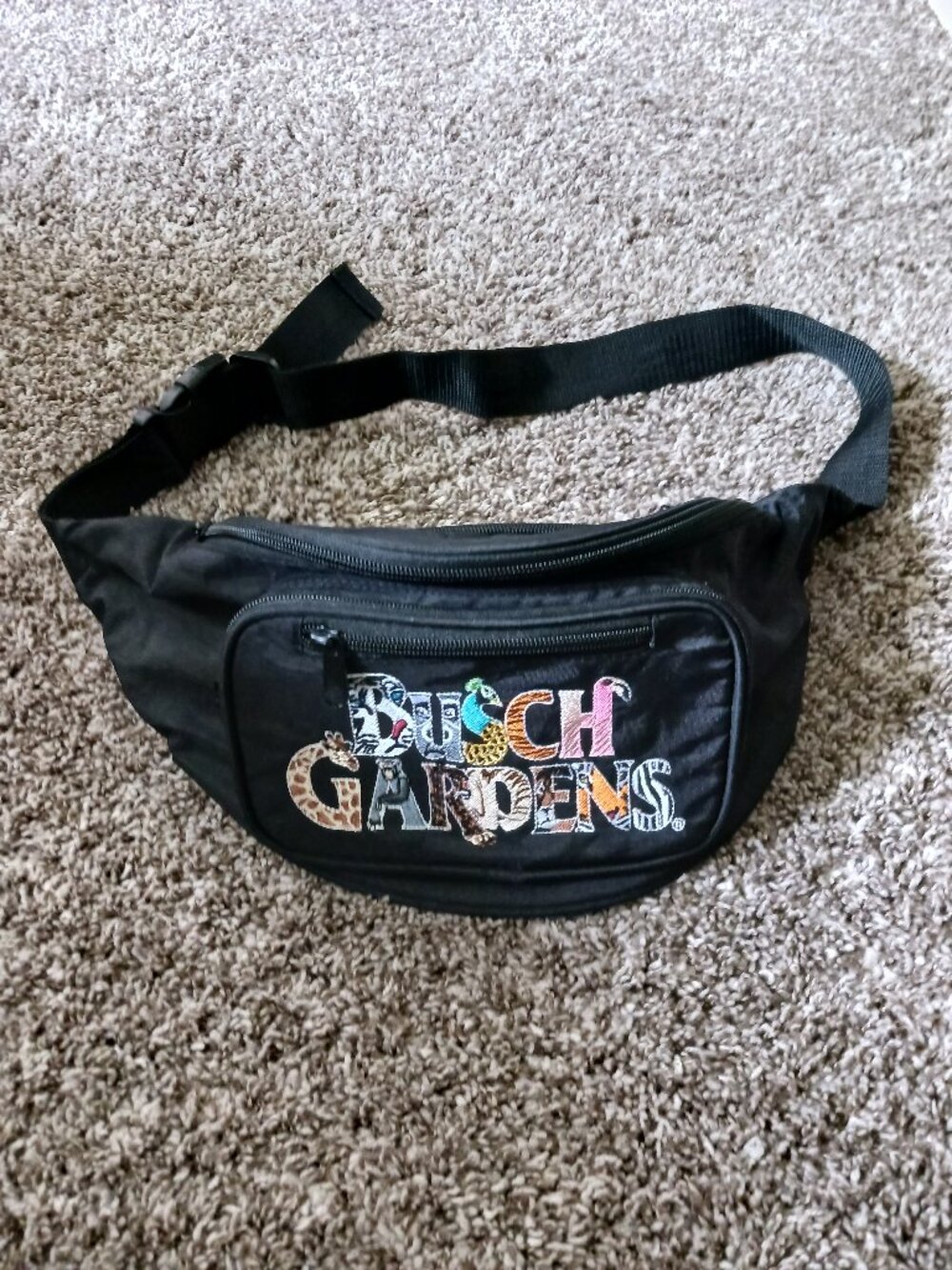 Busch Gardens Animal print Black fanny pack